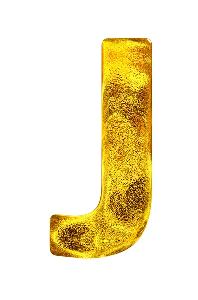 Goldfolie-Alphabet — Stockfoto