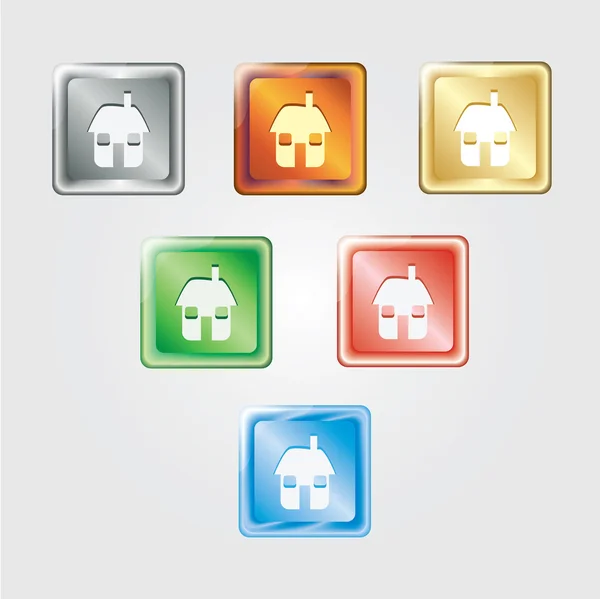 Conjunto de iconos web de mezcla de colores — Vector de stock