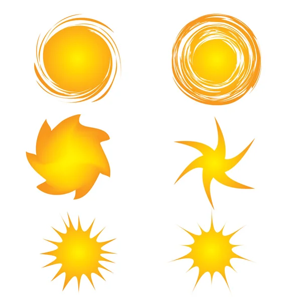 太陽セットのデザイン要素 — ストックベクタ