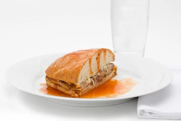 Drowned Pork Sandwich — Stock Photo, Image