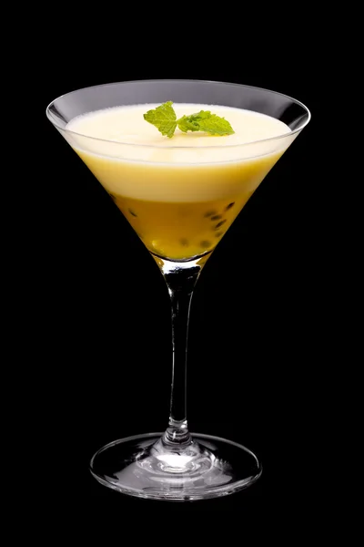 Passion Fruit Pudding in Glass — Stock Photo, Image