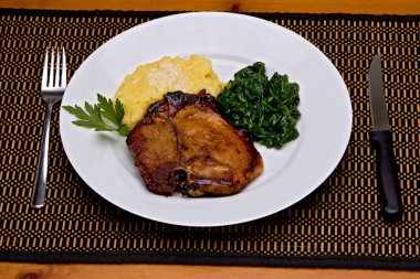 Pork Chop Dinner clipart