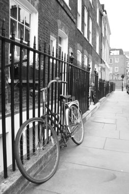 Bicycle in a London Street clipart