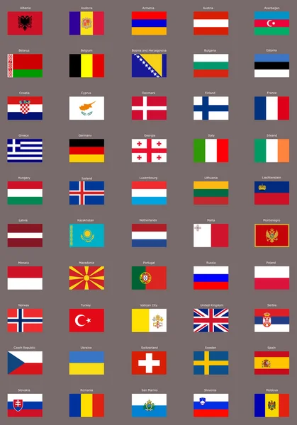 Европейские флаги — стоковое фото