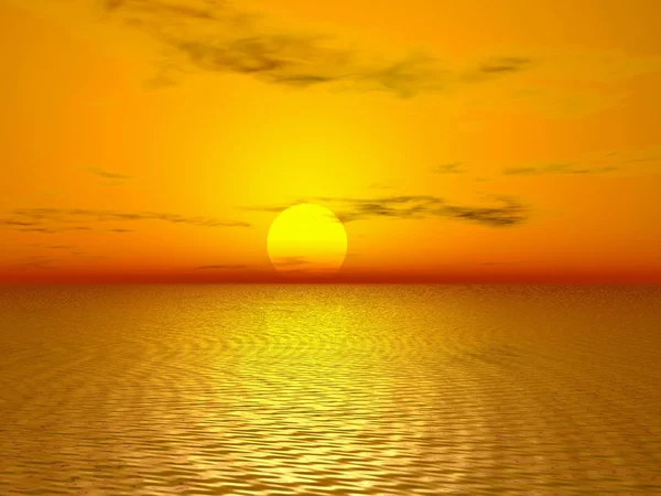 3D Sunset — Stock Photo, Image