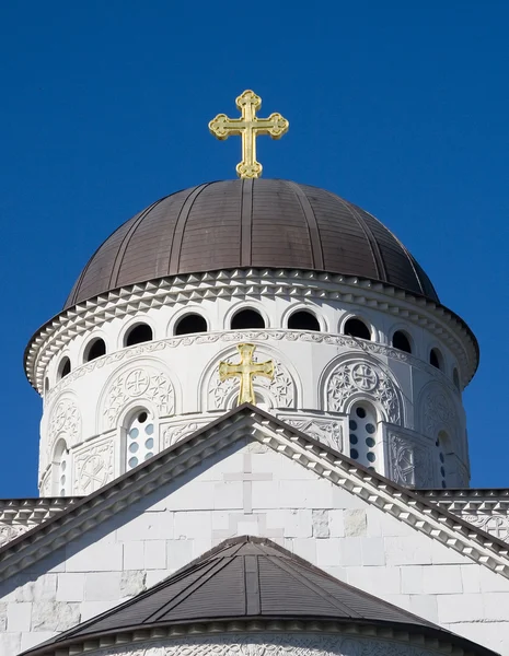 Μονή Close-up λεπτομέρεια του «saborna crkva» στην Ποντγκόριτσα, Μαυροβούνιο — Φωτογραφία Αρχείου
