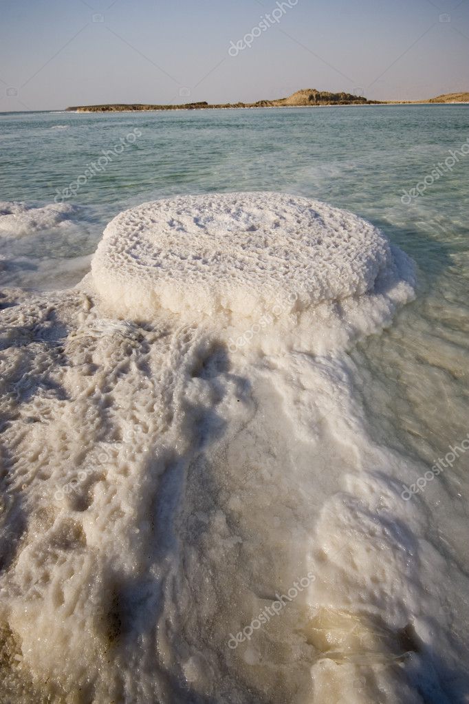 How to get a picture of a salt island in the Dead Sea