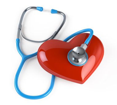 Stethoscope and heart clipart