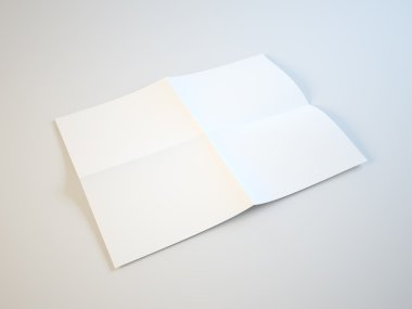 Boş beyaz kağıt katlama