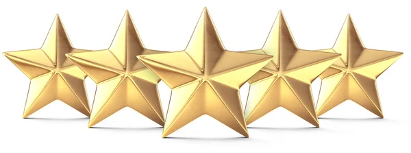 Cinco estrellas doradas — Foto de Stock