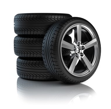 Stack of Car wheels clipart