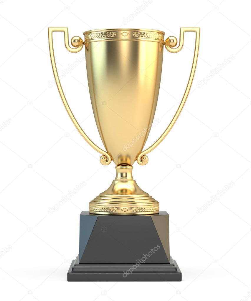 Gold trophy cup