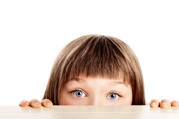 stock image Pretty young girl looking surprised