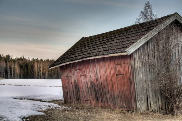 Old red barn — Stock Photo, Image