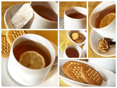 Tea collage clipart