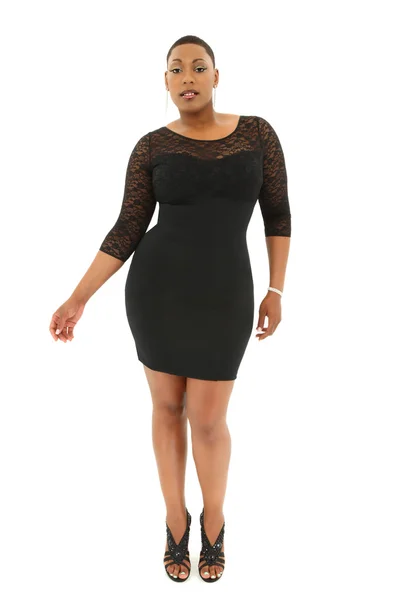 Beautiful Sexy Black Plus Size Model — Stock Photo, Image