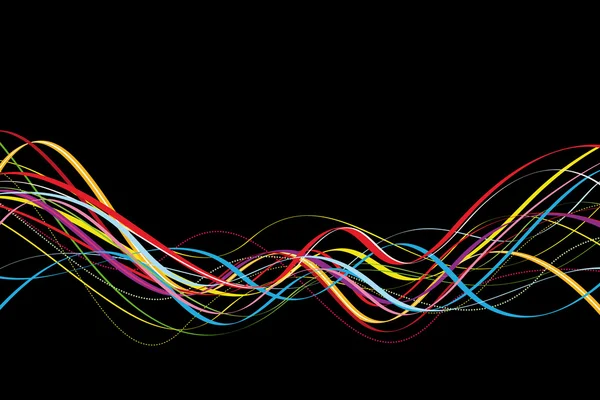 stock image Dynamic waves with different colors