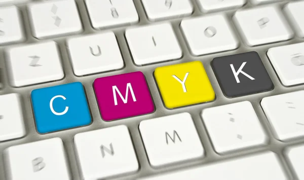 Cmyk Keyboard — Stock Photo, Image