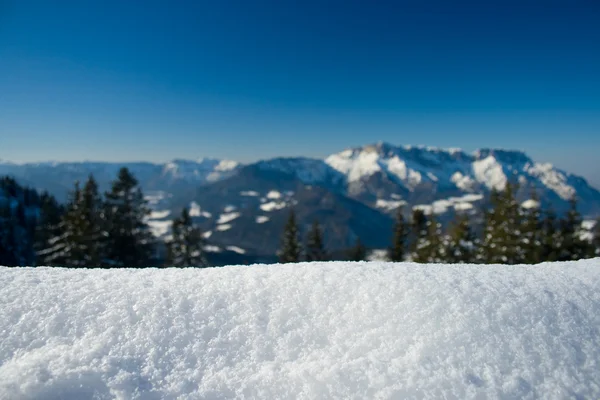 알프스의 겨울 풍경 스톡 사진