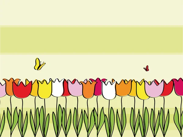 Tarjeta con tulipanes Imagen De Stock