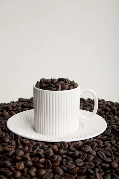 Csésze kávé szemes kávé Stock Kép