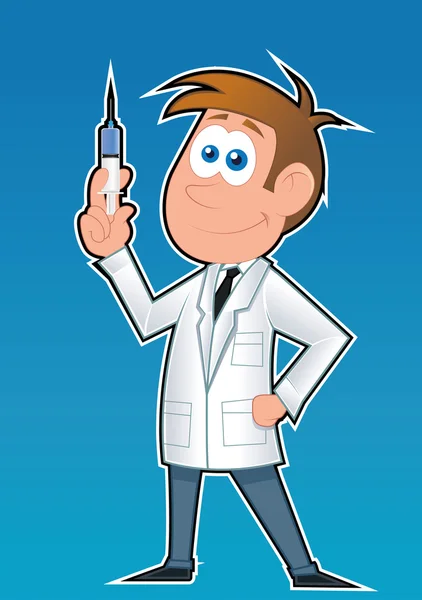 stock vector Doctor and syringe.