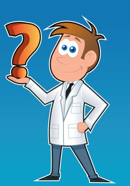 Doctor and question mark clipart