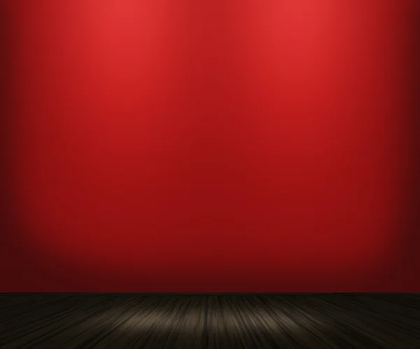 红色复古房间背景 — 图库照片