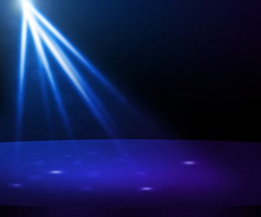 Blue Party Spotlight Stage clipart