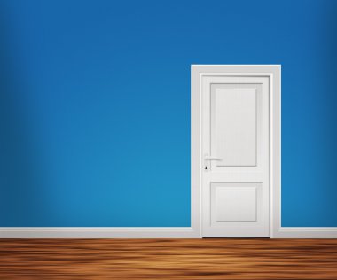 Door in the Blue Wall clipart