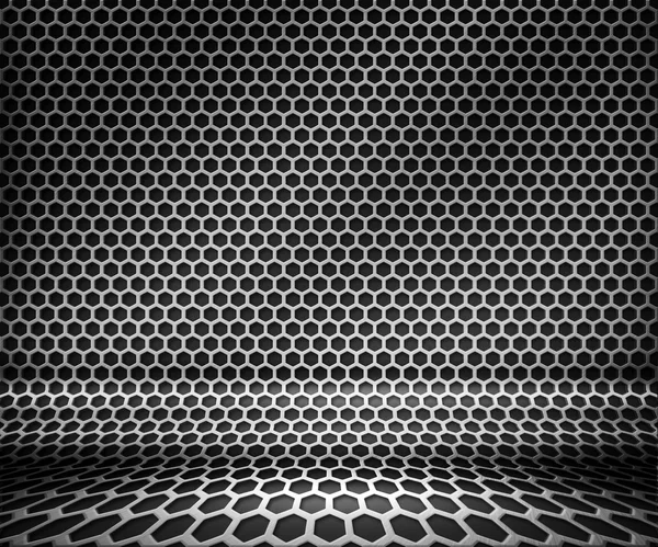 Стальной металлический шестигранный сетки фон — стоковое фото
