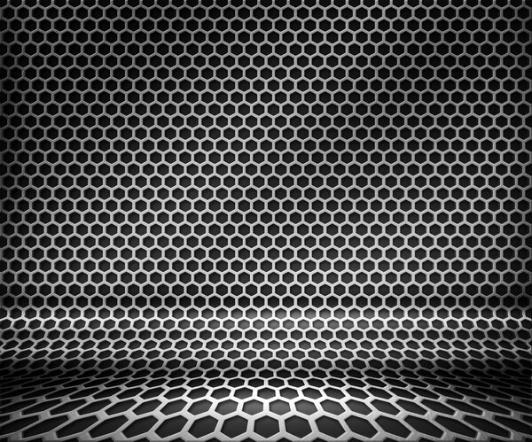 Steel Metal Hex Grid Background