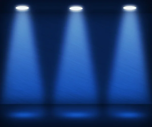 Blue Spotlight Room — Stock Photo, Image