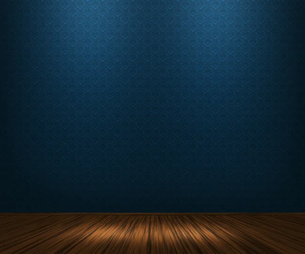 Blauer Vintage Zimmer Hintergrund — Stockfoto
