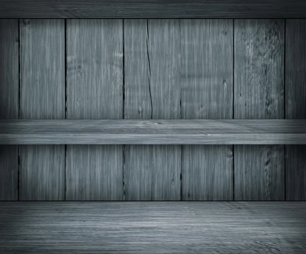 Gray Wooden Shelf Background — Stock Photo, Image