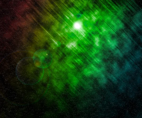 Estrelas Verde Universo fundo — Fotografia de Stock