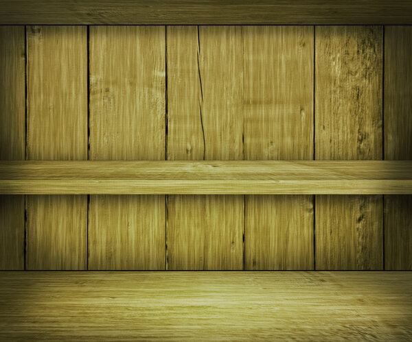 Walnut Wooden Shelf Background