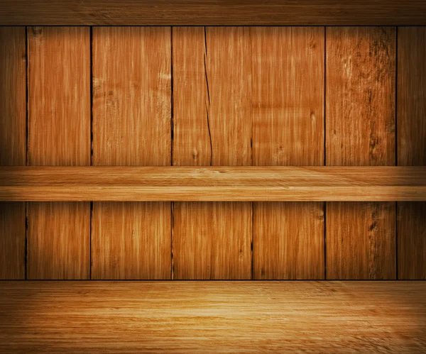 Prateleira de madeira de carvalho Fundo — Fotografia de Stock