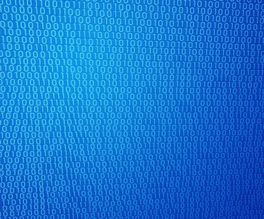 Blue Binary Wall Background clipart