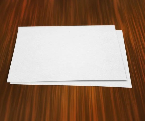 Stuk papier op tafel — Stockfoto