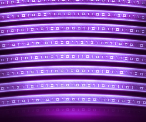 Violet binaire digitale muur achtergrond — Stockfoto