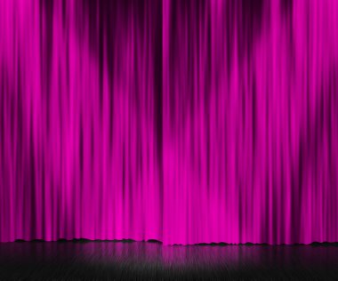 Violet Curtain Stage Background clipart