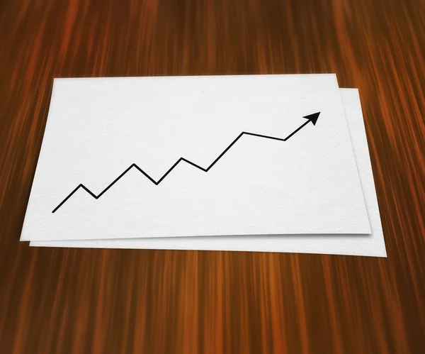 Growth Chart on Paper — Stock Photo, Image