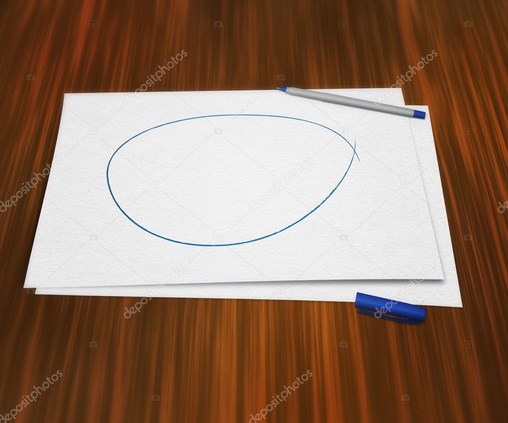 Piece of Paper on Table