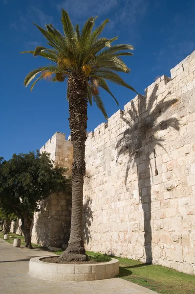 耶路撒冷的旧城墙 — 图库照片