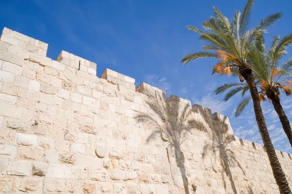 耶路撒冷城墙 — 图库照片