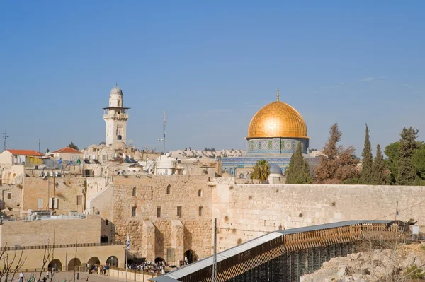 The Dome of the rock and Wailing wall — Stock Photo, Image