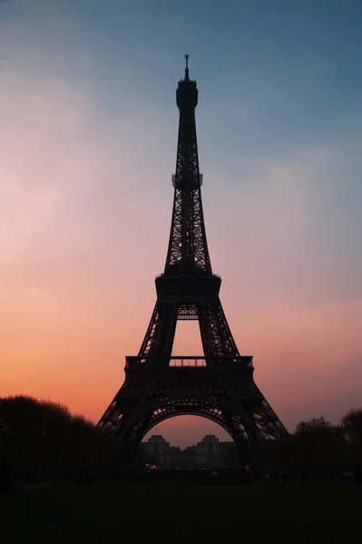 stock image The Eiffel tower  in sunset