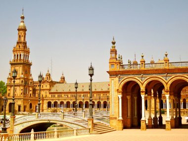 Plaza de Espanya in Seville, Spain clipart