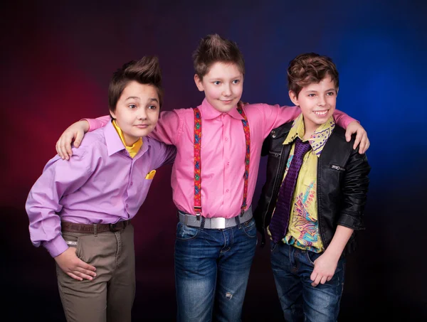 Три мальчика — стоковое фото